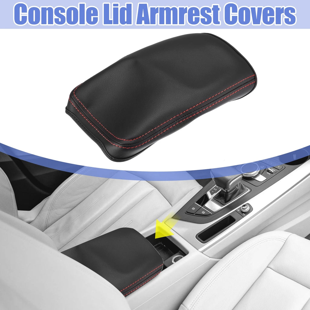 Center Console Armrest Cover Pad Replacement for Audi A4 B9 (2017–2020) Red