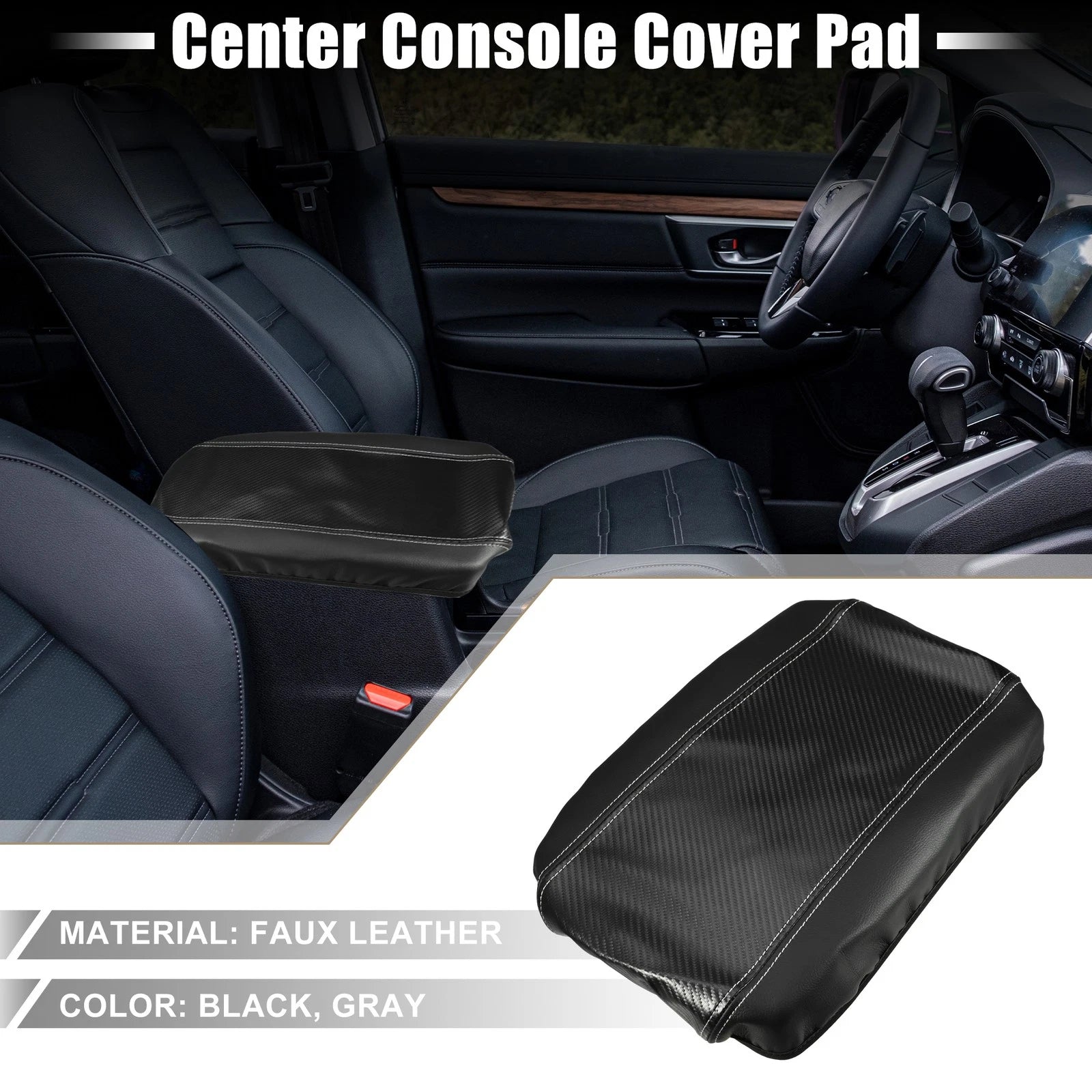 Car Center Console for Toyota Venza (2021–2023) Carbon Fiber Pattern