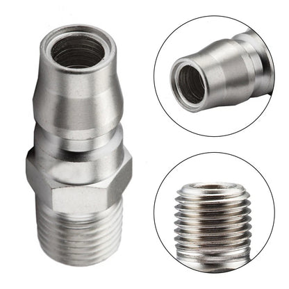 5X Steel Male Coupling Air Fitting for (1/4" Thread)