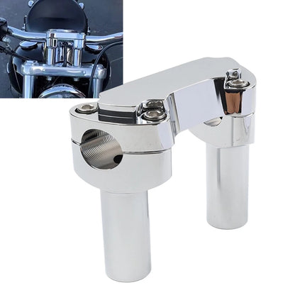 3.5" Straight Handlebar Riser & Top Clamp Chrome for Harley Dyna