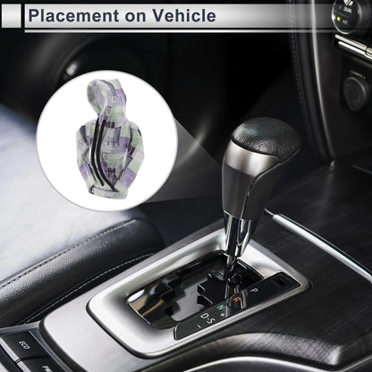 Gear Shift Knob Cover for Universal Cars - Purple & Light Green