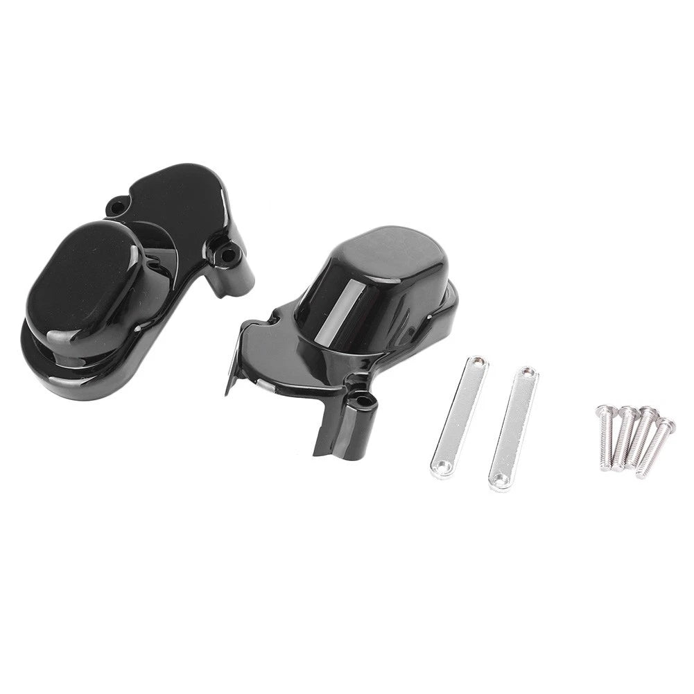 2X Black Rear Axle Cover Swingarm Cap for Harley Softail (2008–2017)