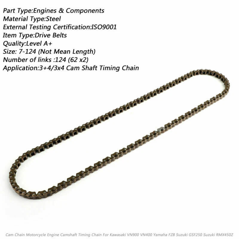 Timing Cam Chain 124L for Suzuki RM-Z450 RMX450Z RM-Z450 (2005–2018) 12760-35G00