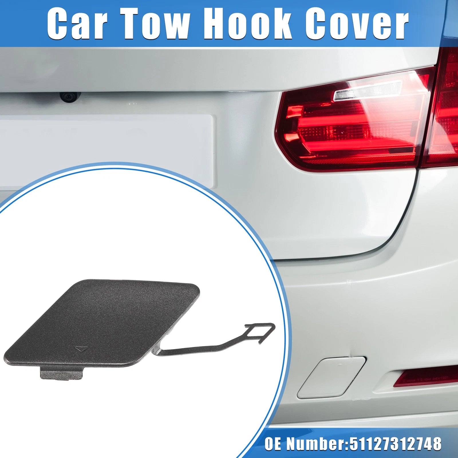 Rear Bumper Tow Hook Eye Hole Cover Cap for BMW 3 F30 (2012–2015)