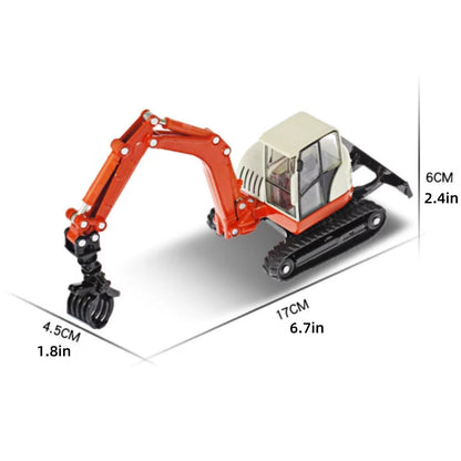 Alloy 1/50 Tracked Wood Grabbers Construction Vehicle Model