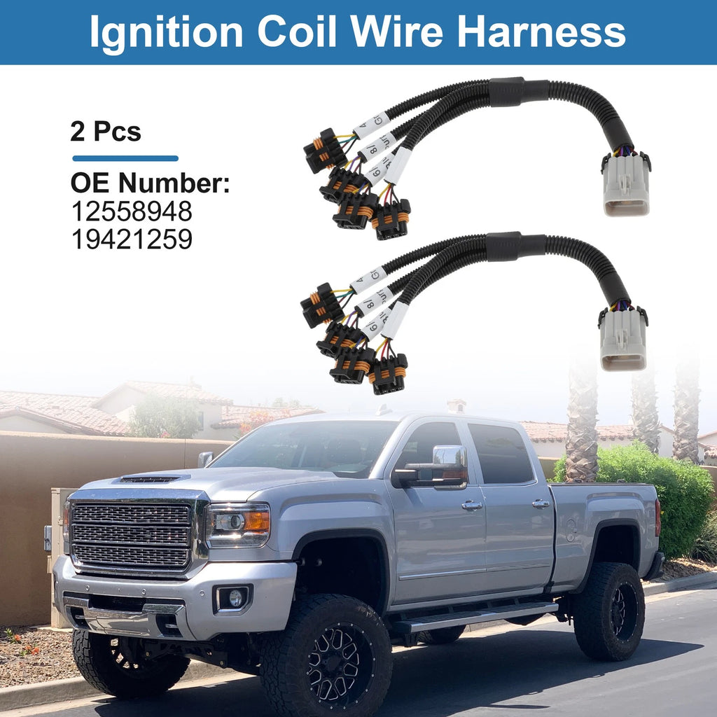 2PCS Ignition Coil Wire Harness Replacement for Chevy Corvette 5.7L (1997–2004)
