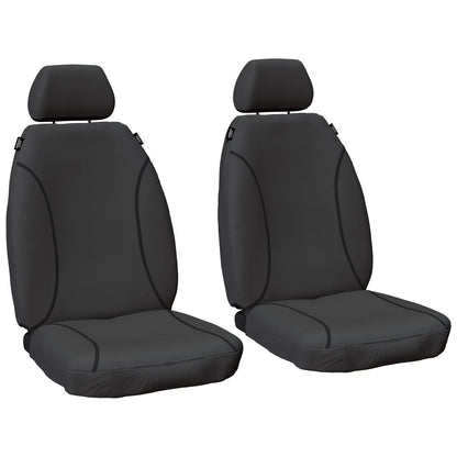 Set of 2 Front & Rear Grey Canvas Seat Covers for Colorado RG LT LX (2012–2013)