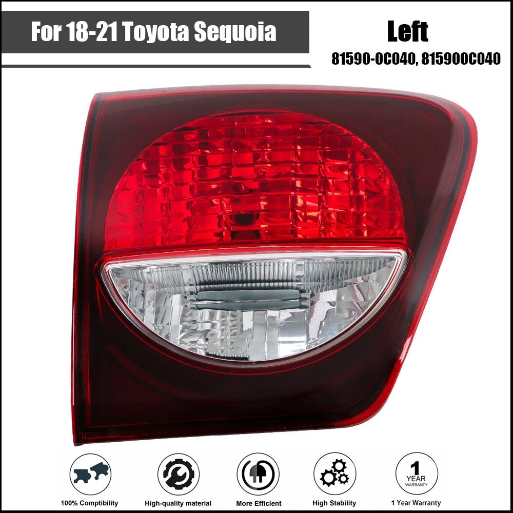 Driver Left Side Rear Tail Light for Toyota Sequoia (2018–2021)