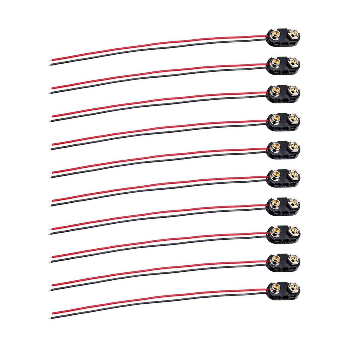 10PCS 9V Battery I-Type Clip Connector for Electronics