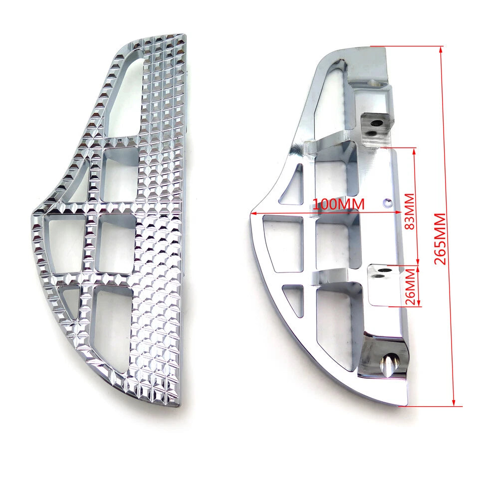 Dominator Leaf Shark Fin Passenger Footboard for Harley (1993–Present)