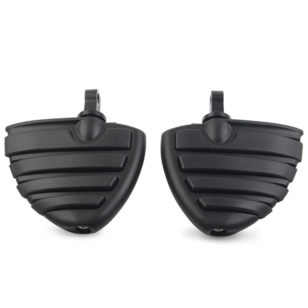Set of 2 Foot Pegs for Harley-Davidson Motorcycle (10mm, Black)