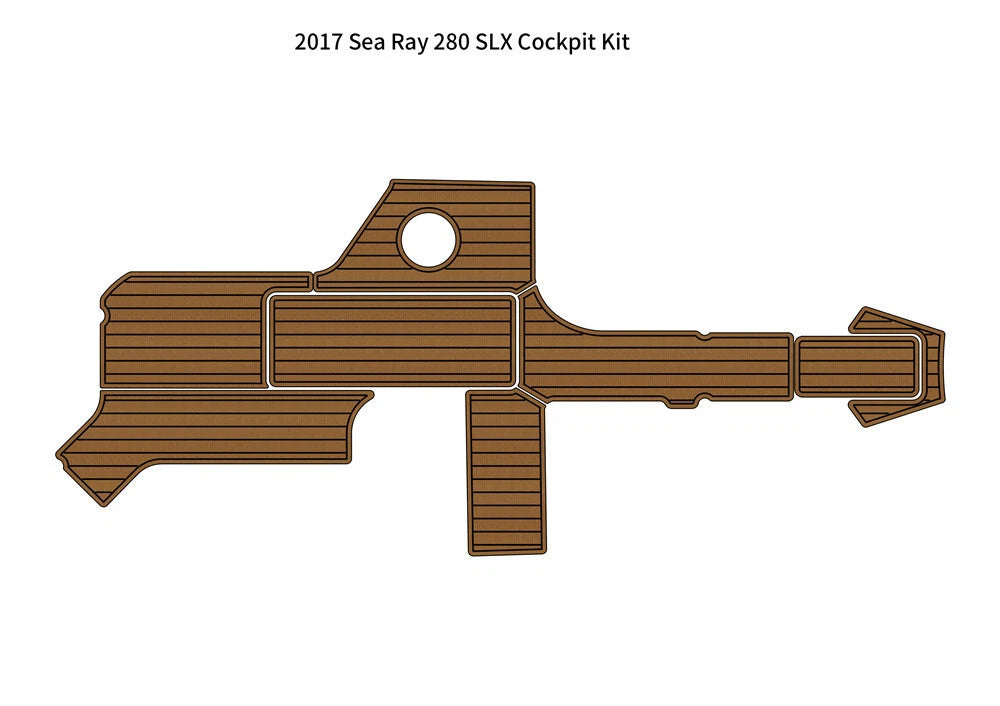 Cockpit Kit Pad for Sea Ray 280 SLX (2017) - EVA Foam Faux Teak Deck Mat