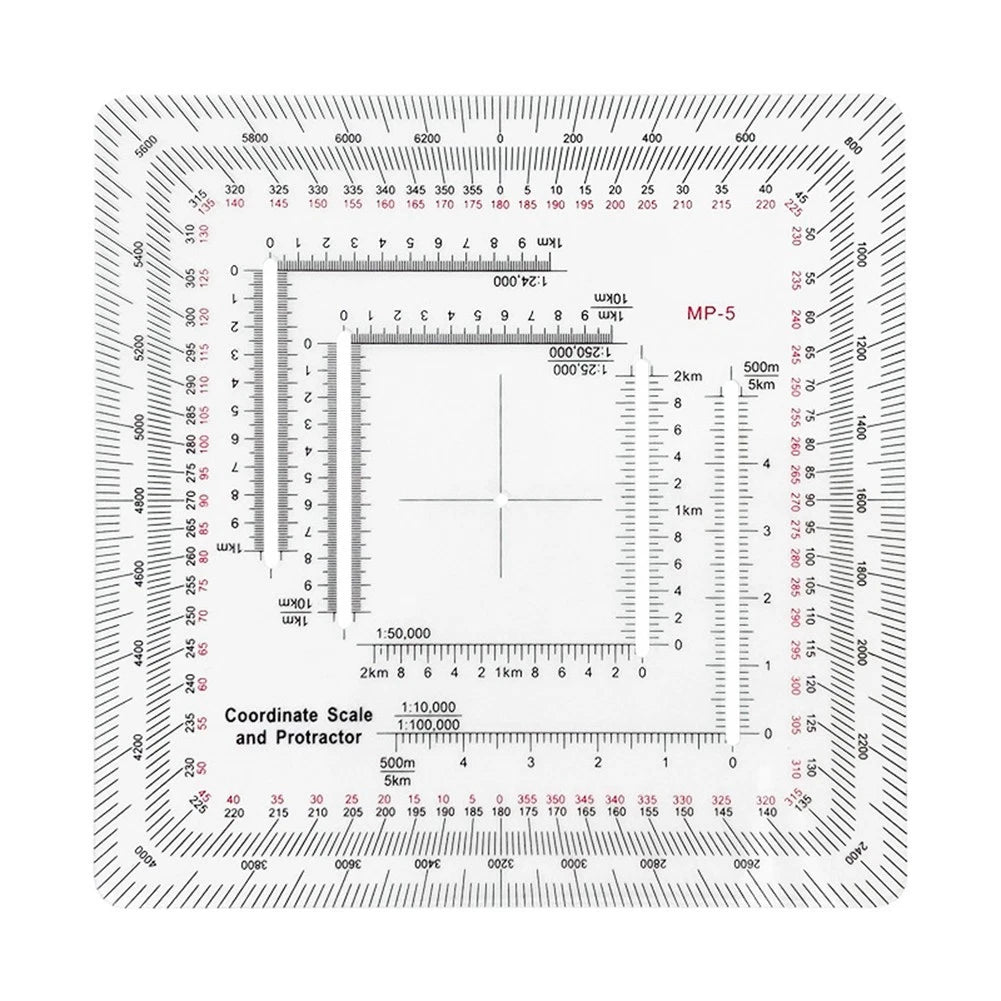 Coordinate Ruler with Protractor for Engineering Measurement Tool