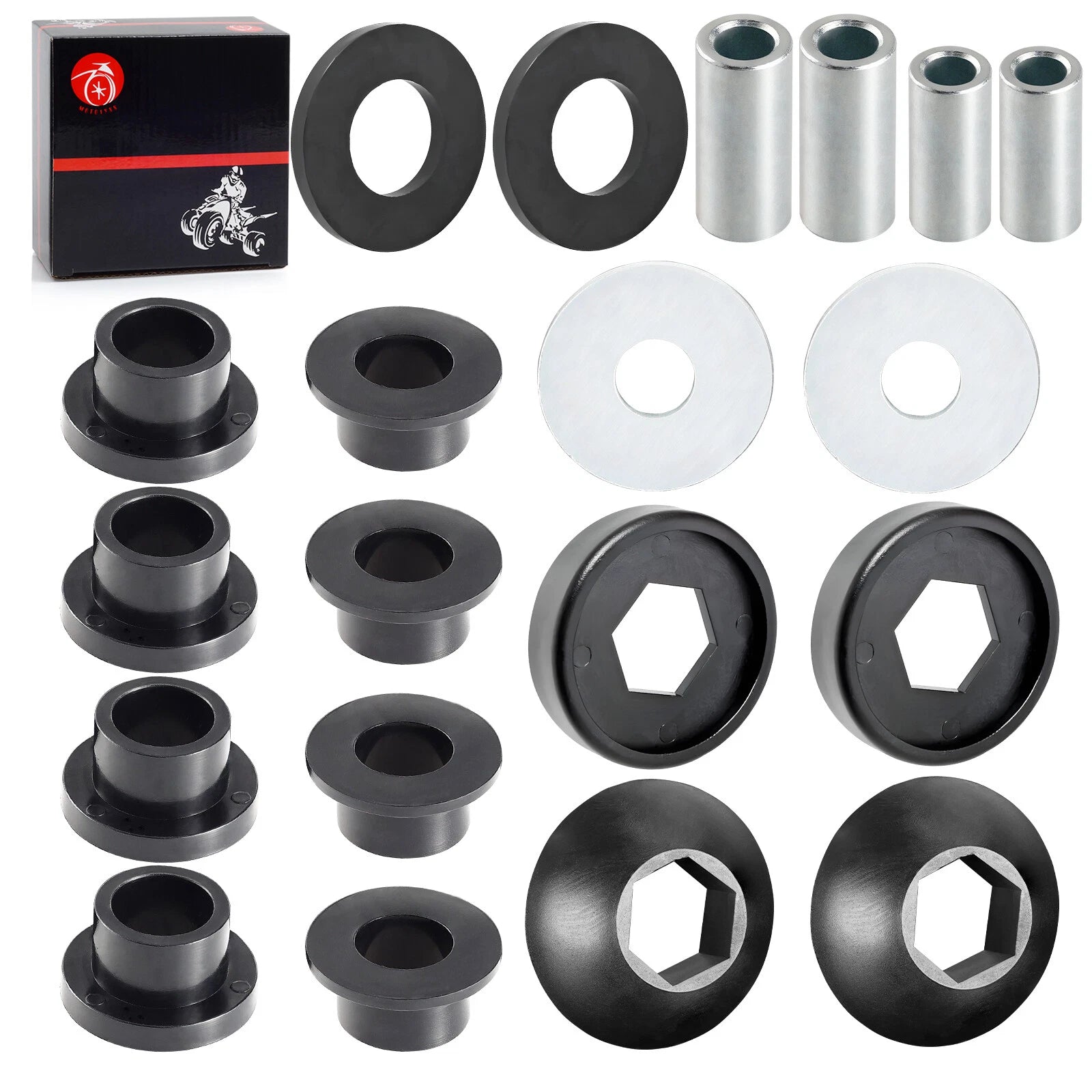 Front & Rear Shock Pivot Ball Bushings Sleeve for Polaris Ranger 500 (1998–2022)