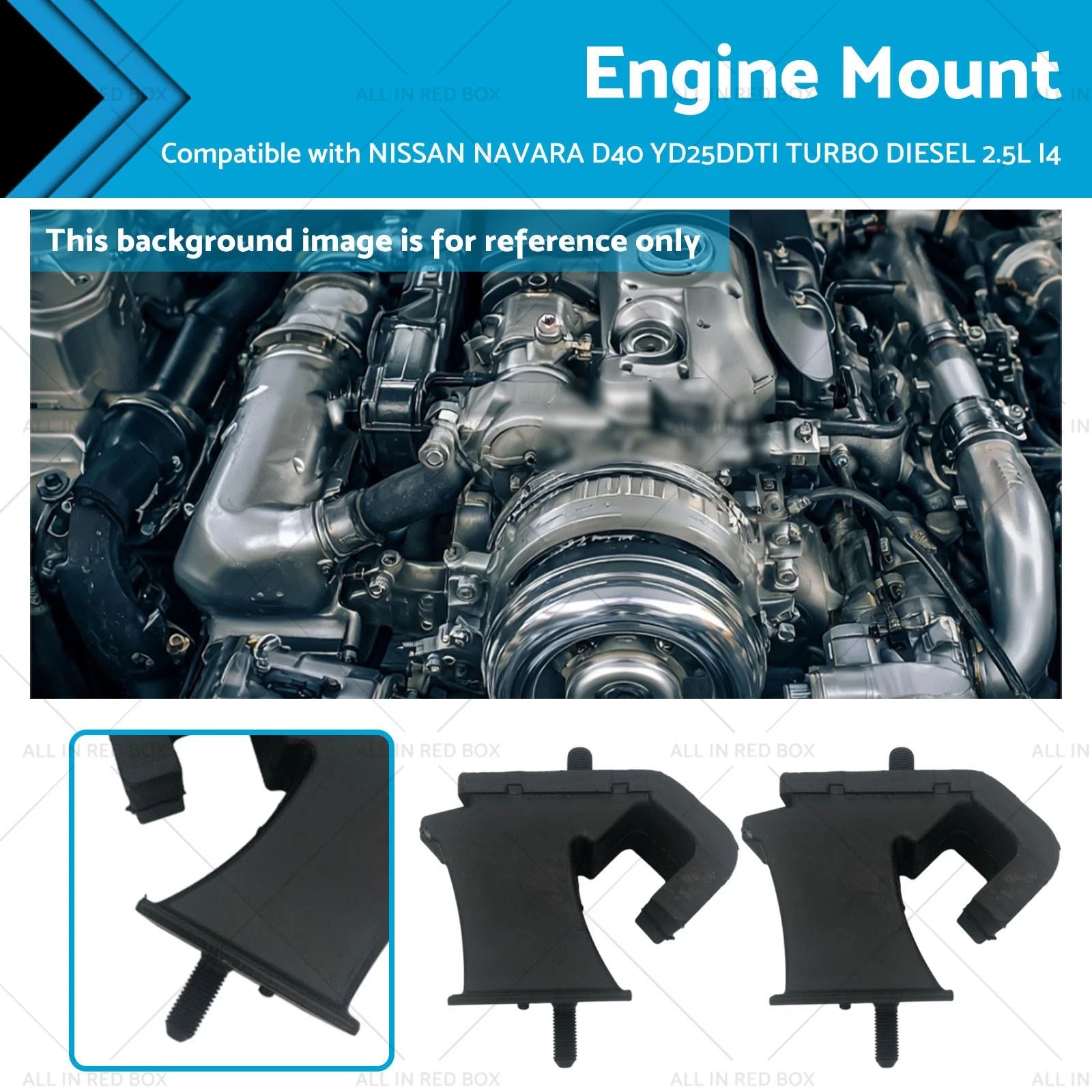 Front Engine Mounts for Nissan Navara D40 YD25DDTI (2005–2015)