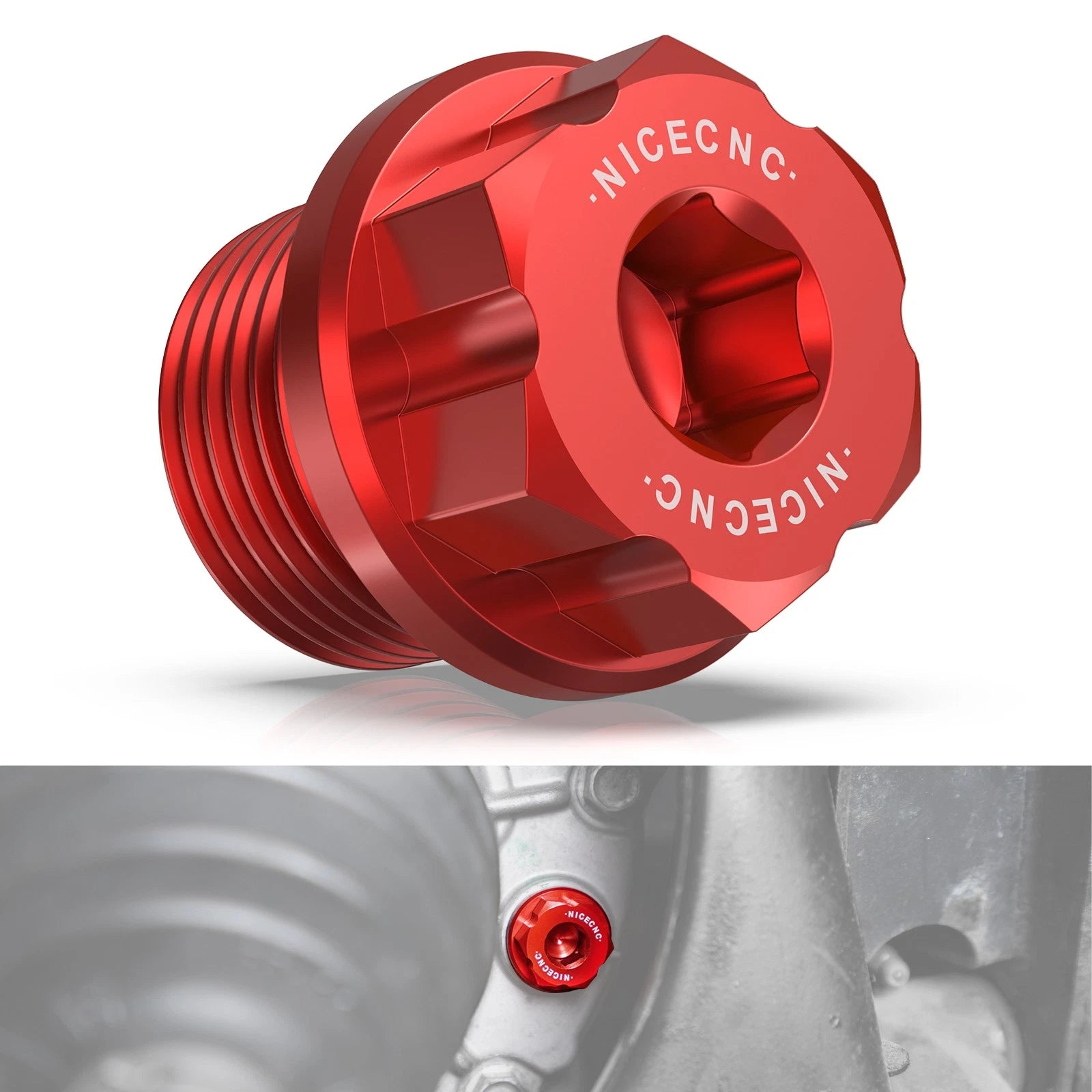 Differential Fill Plug for Can-Am Maverick X3 Commander 800 1000 (2017–2023) Red
