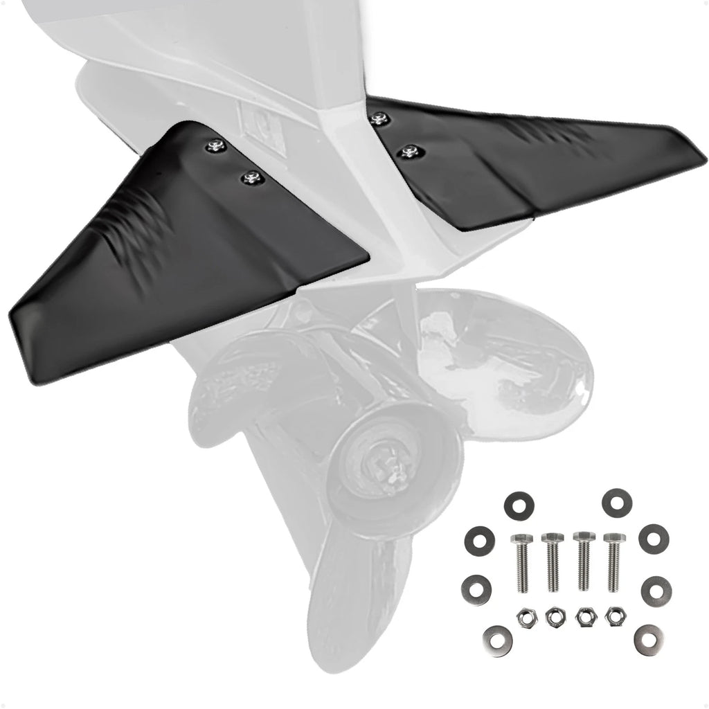 Hydrofoil Stabilizer for Outboard Motor Up to 200HP (Black)