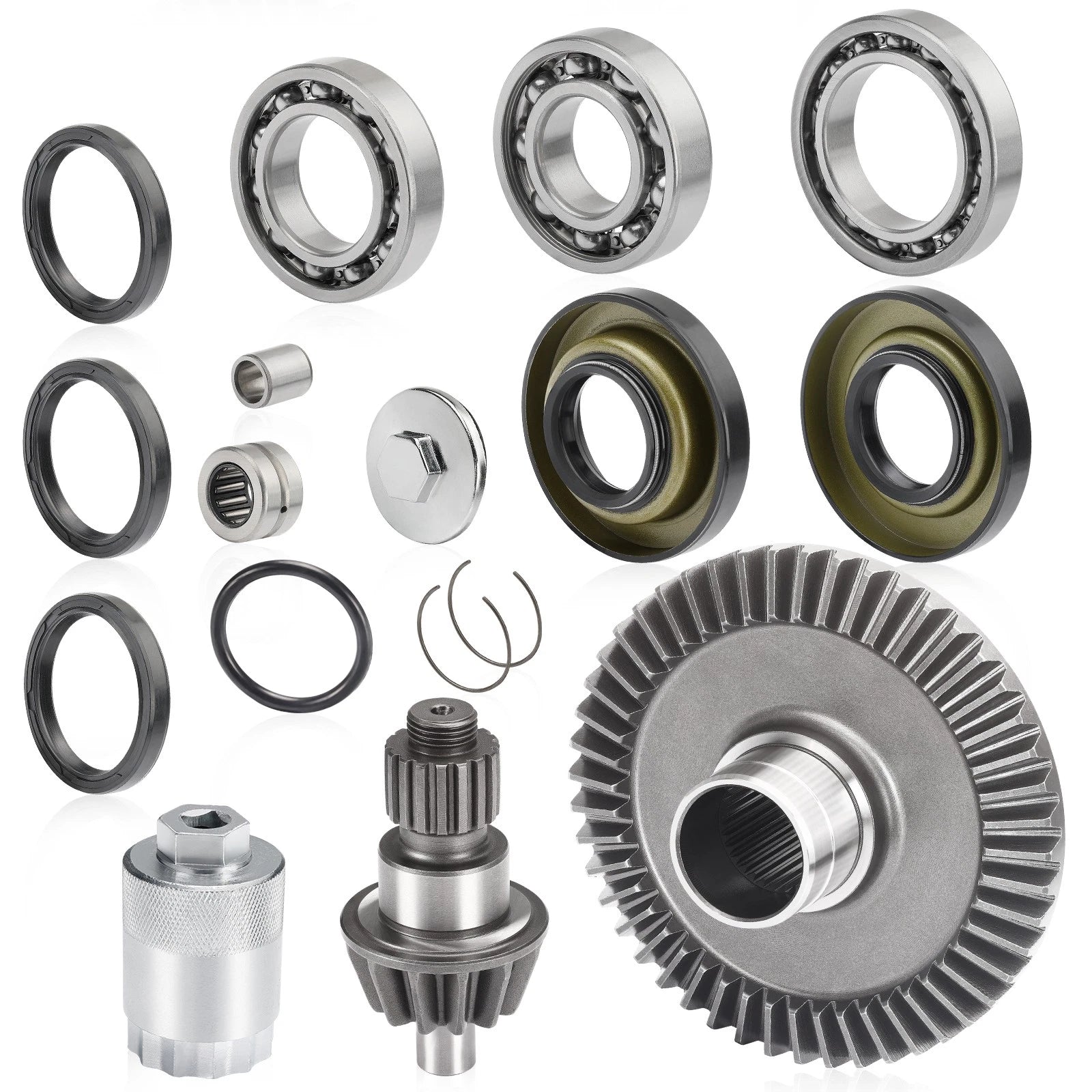 Rear Differential Ring Pinion Gear Bearing Seal Kit for Honda TRX250 (2001–2009)