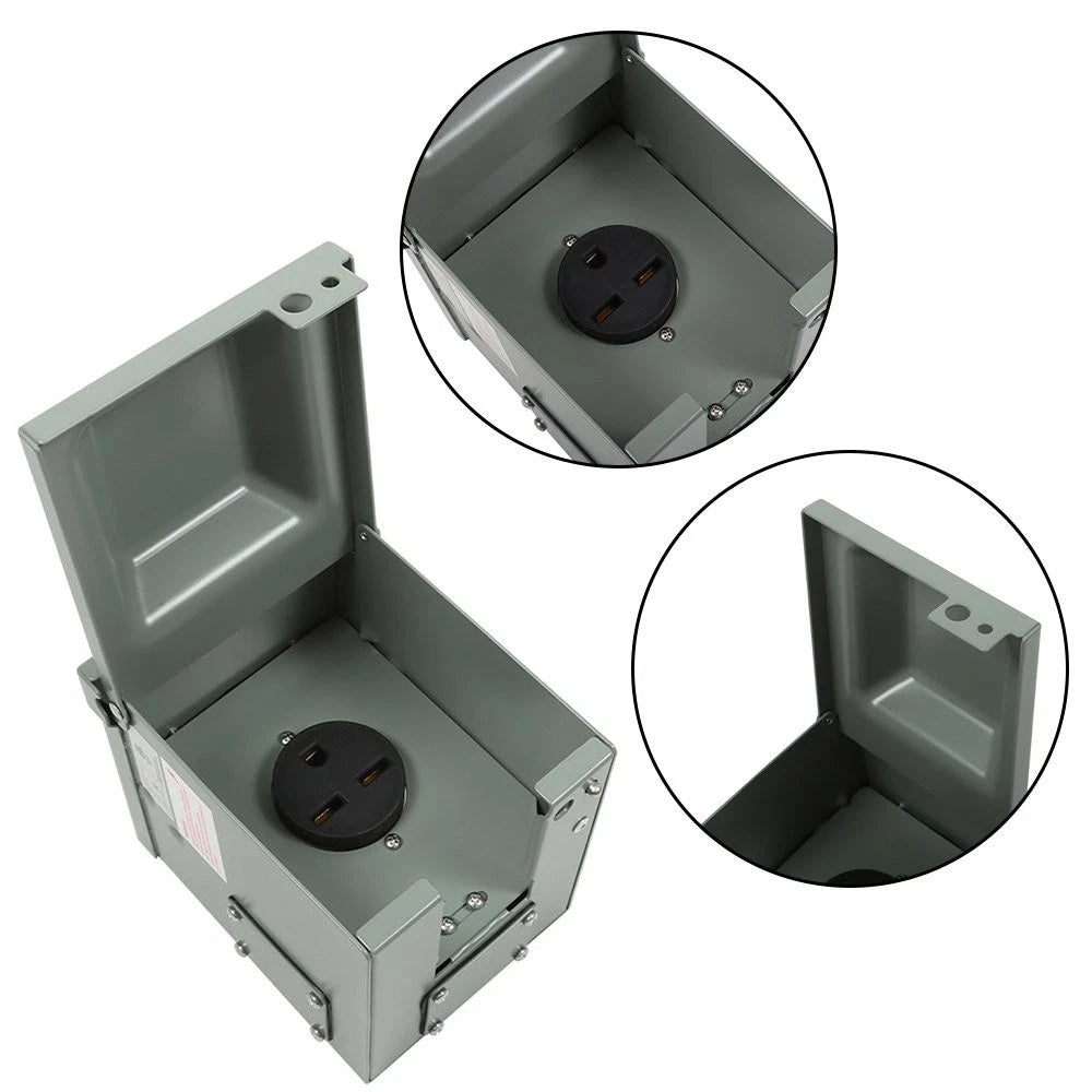 NEMA 6-30R 30 Amp 250 Volt Welding Power Outlet Box for