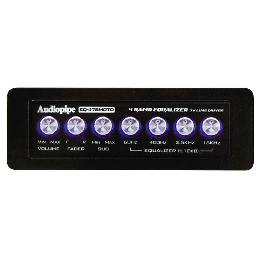 Audiopipe EQ47BMOTO 4 Band Graphic Equalizer for Motorcycle