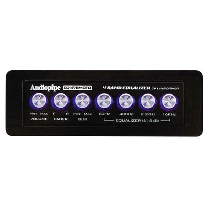 Audiopipe EQ47BMOTO 4 Band Graphic Equalizer for Motorcycle