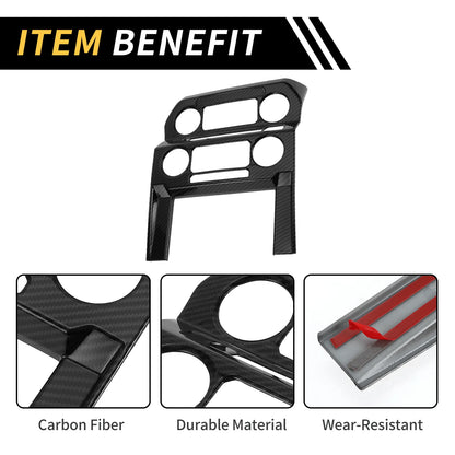 Central Control Panel Cover Trim for Ford F-150 (2015–2020) Carbon Fiber Black