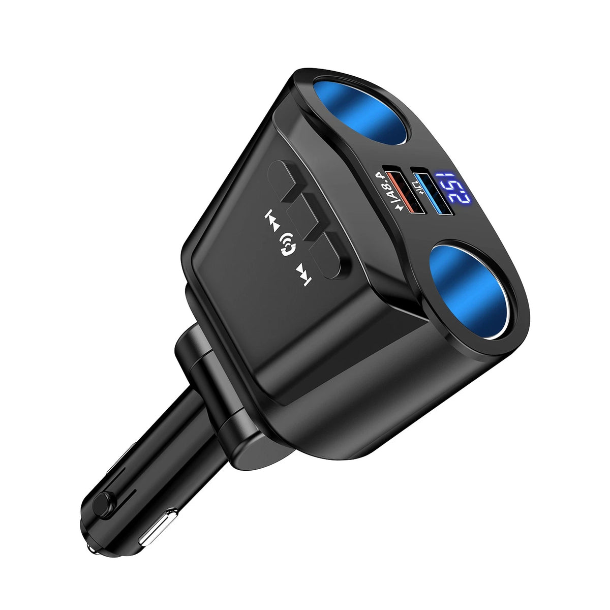 Digital LED Display Bluetooth Car Charger for Universal Use (12V/24V)