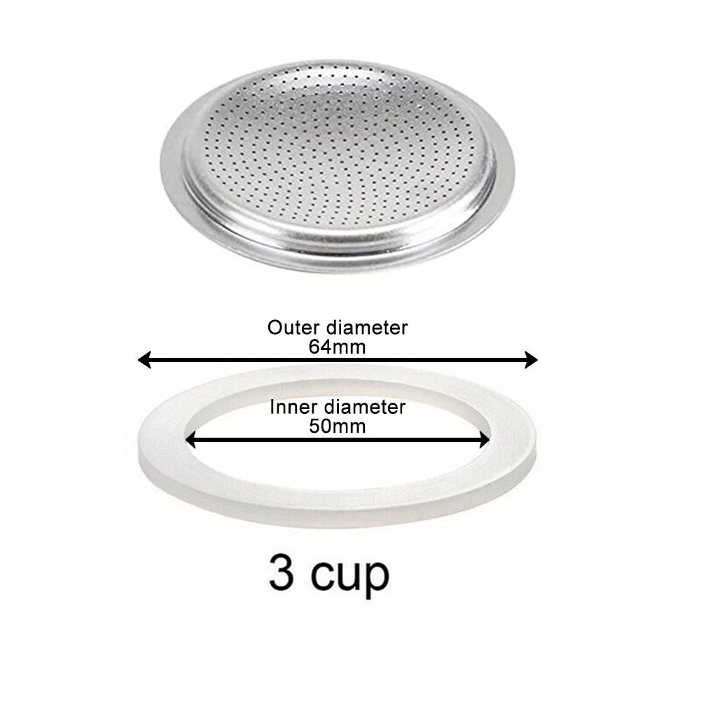 Replacement Gasket Seal for Coffee Espresso Moka Stove Pot Top Rubber