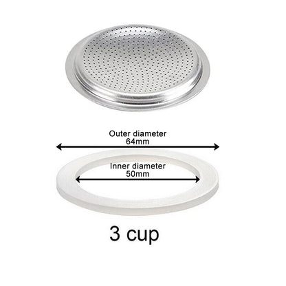 Replacement Gasket Seal for Coffee Espresso Moka Stove Pot Top Rubber
