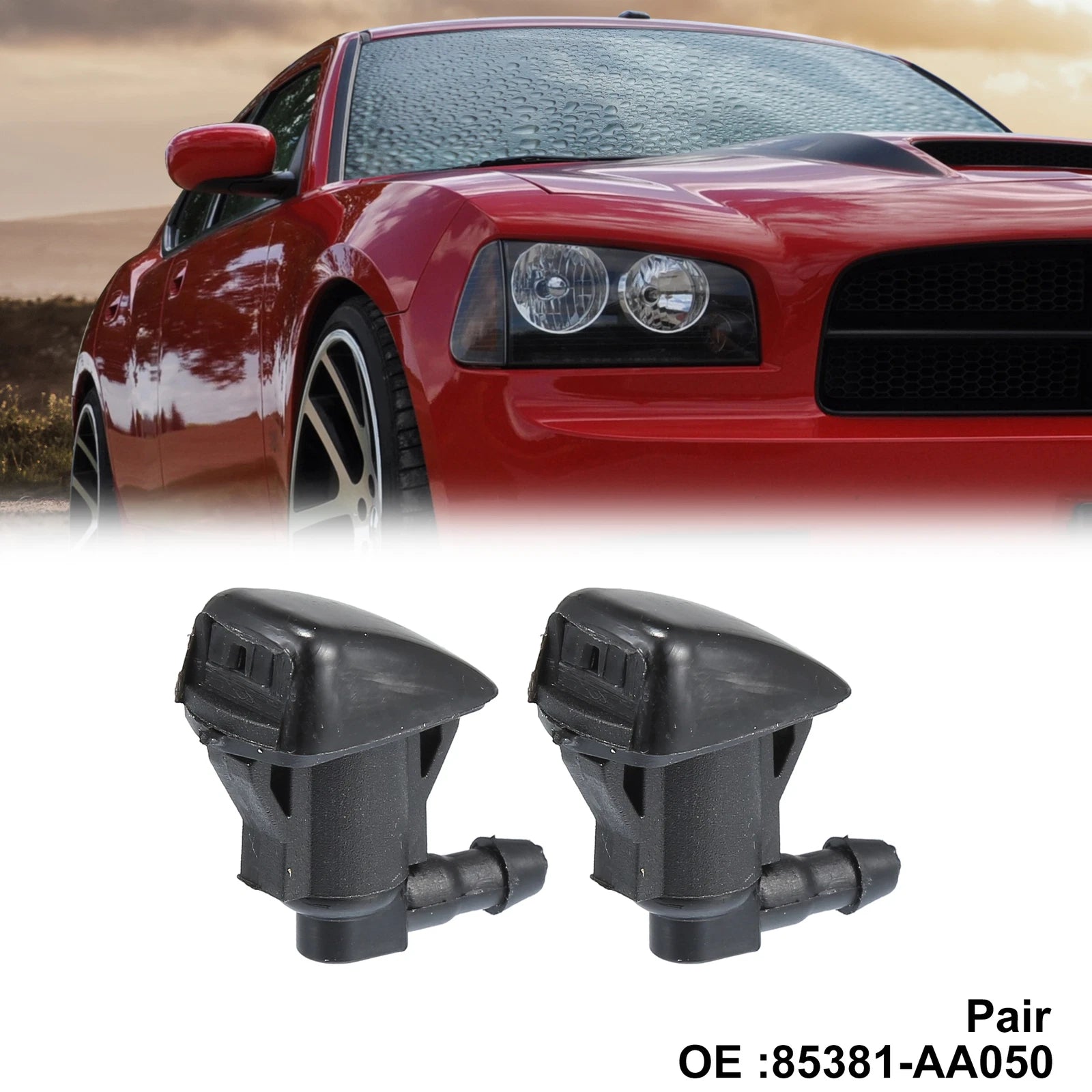 1 Pair Windshield Washer Nozzles for Toyota Solara (2004–2008)