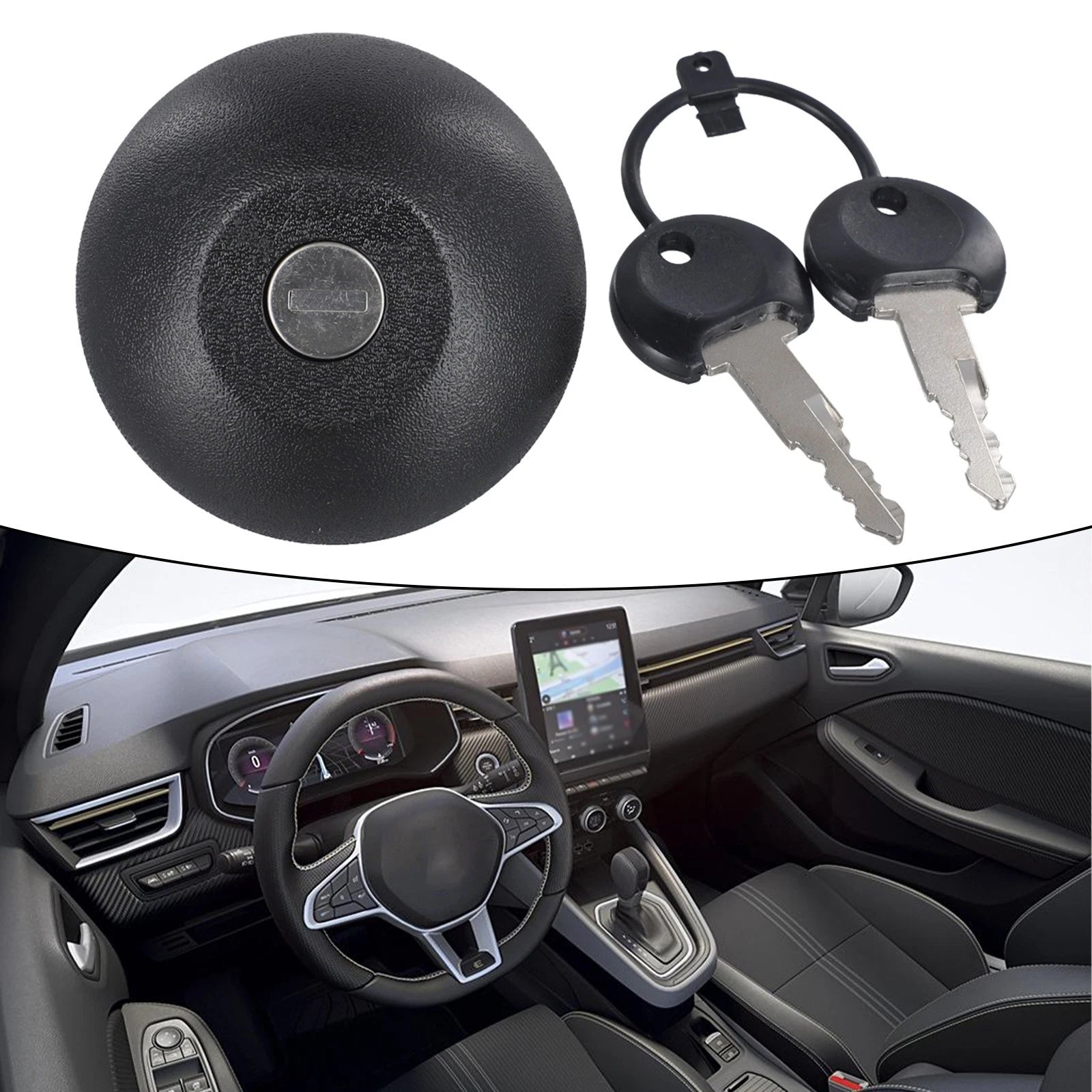 Fuel Tank Cap for Renault Vehicles (Fits Multiple Models) - 2 Keys