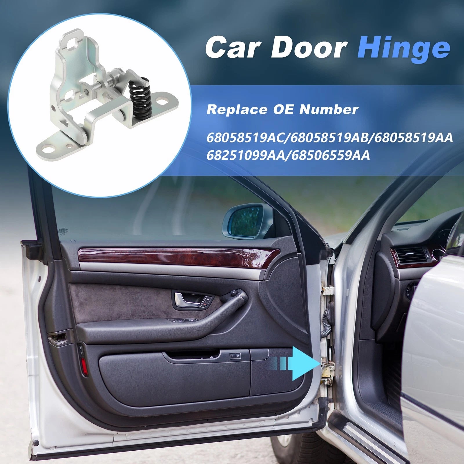 Front Right Lower Door Hinge for Dodge Ram 1500 2500 3500 (2009–2018)
