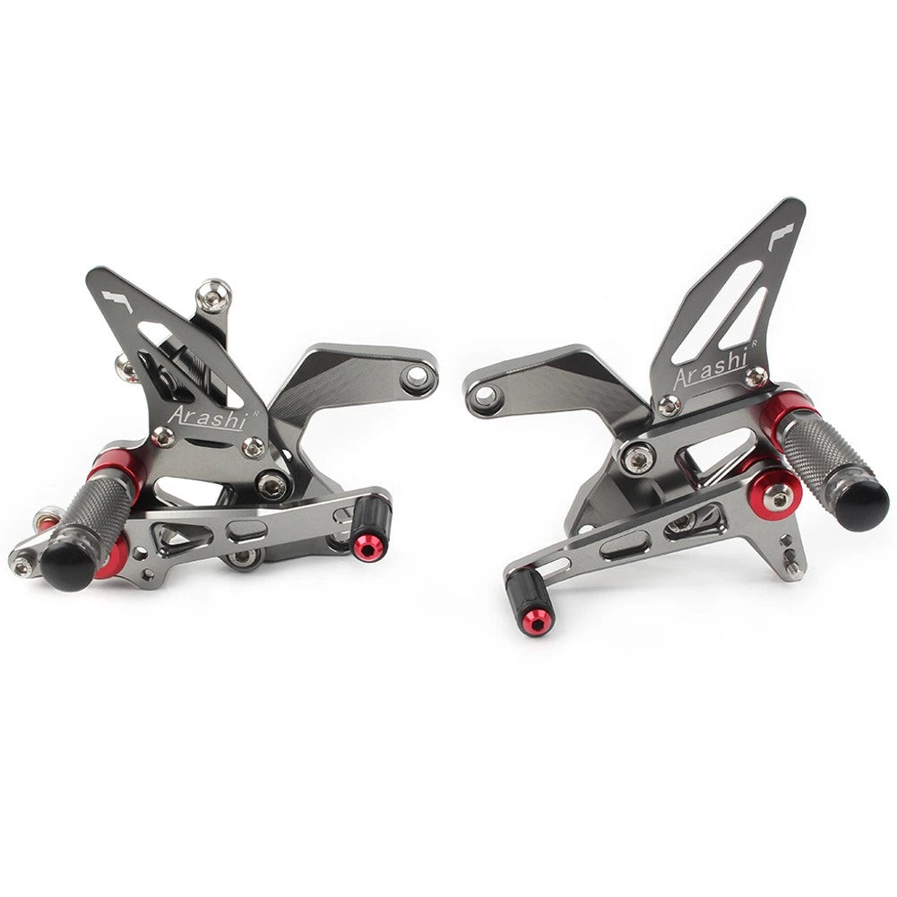 2X Footrest System for Kawasaki Z900 (2021–2023) Aluminum Gray