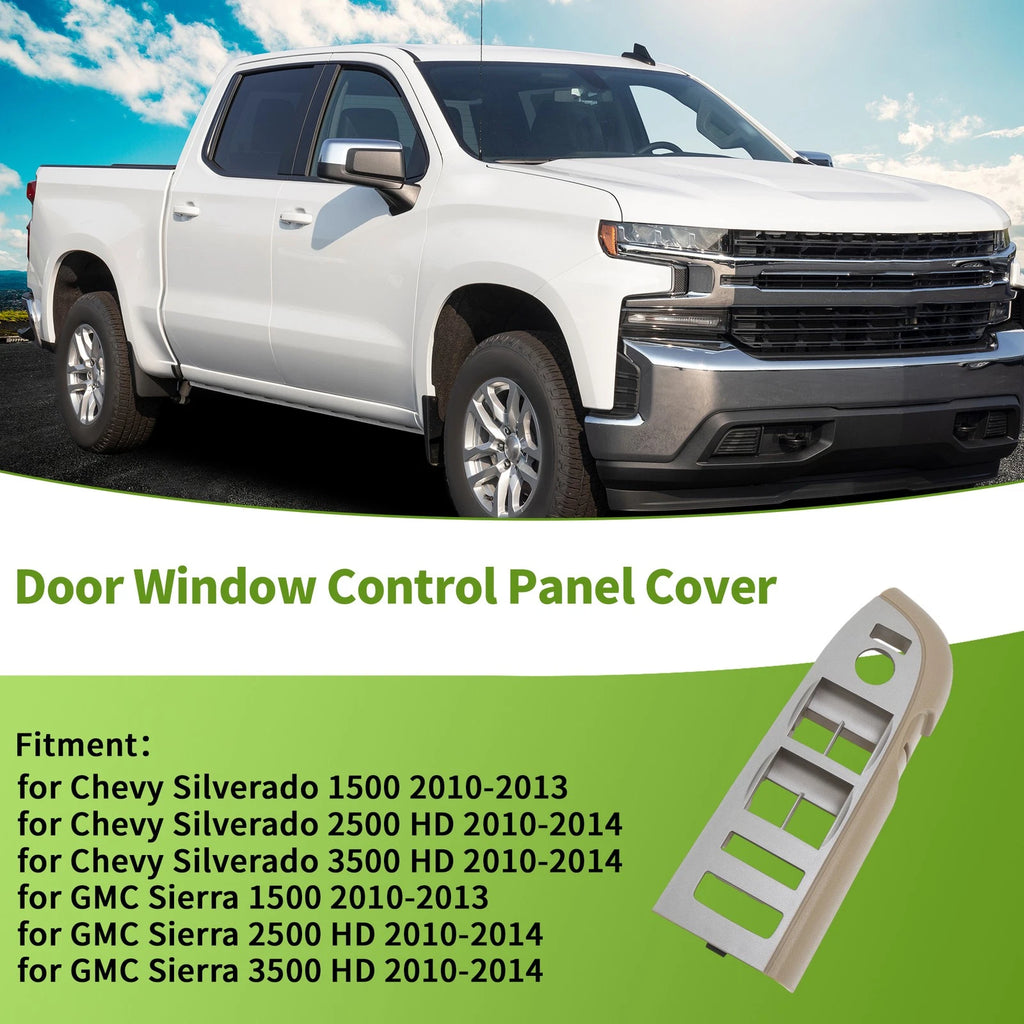 Front Left Window Switch Bezel Cover for Chevy Silverado 1500 (No. 20945129)
