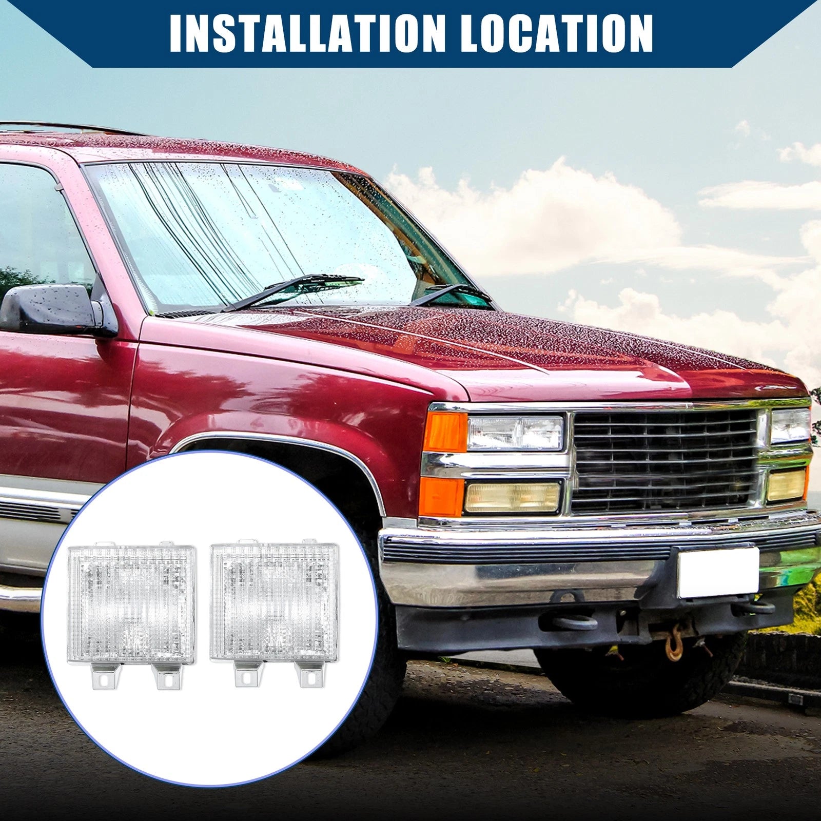 Pair Park Signal Lens Covers Replacement for Chevrolet Blazer (1987–1988)