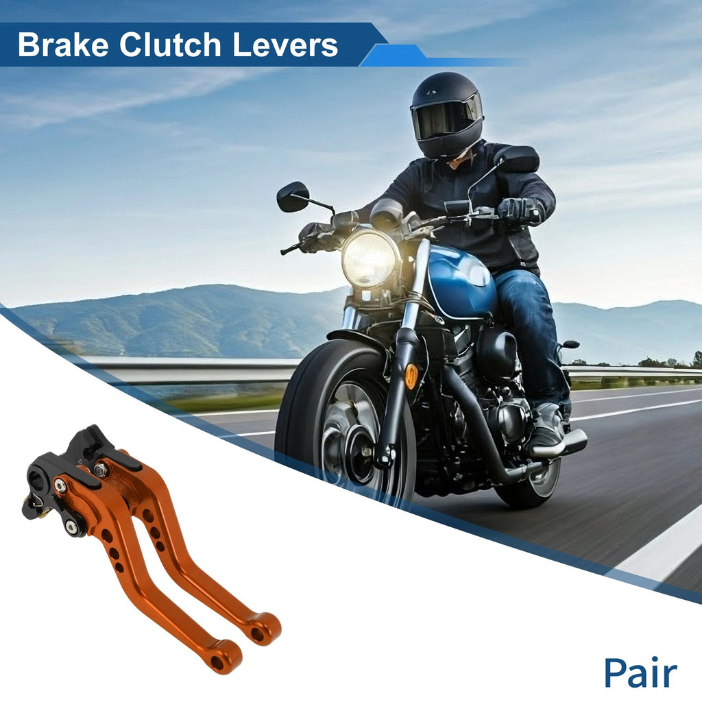 Adjustable Short Brake Clutch Levers for Ducati Scrambler 62 (2019–2020) - Orange