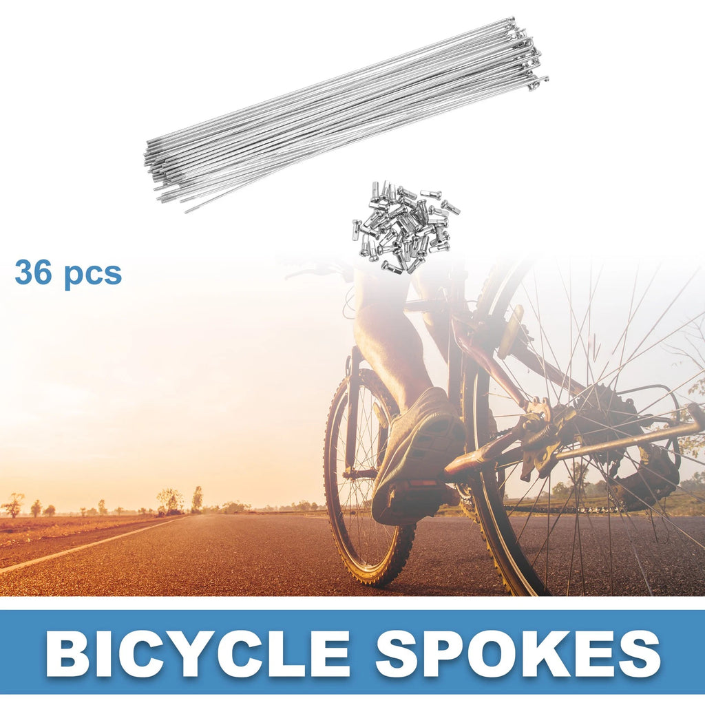 Bicycle Spokes 14G 240mm Carbon Steel Replacement for Mountain Bikes (n/a)