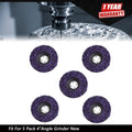 5 Pack 4" Poly Strip Disc Wheel for Angle Grinder (Fits )