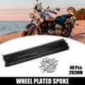 Bicycle Spokes 14G 292mm Steel Set with Nipples for Most Bicycles (40 Pack)