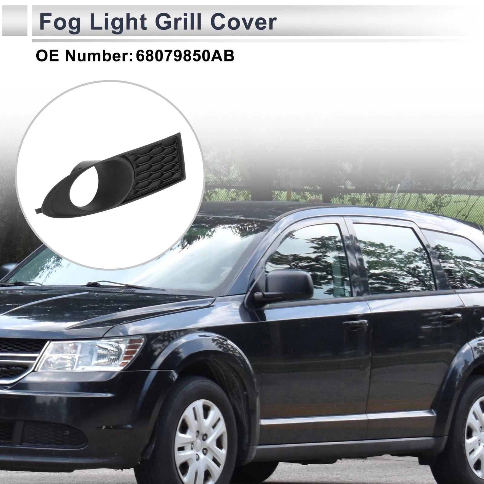 Front Right Fog Light Grille Replacement for Dodge Journey (2011–2020)