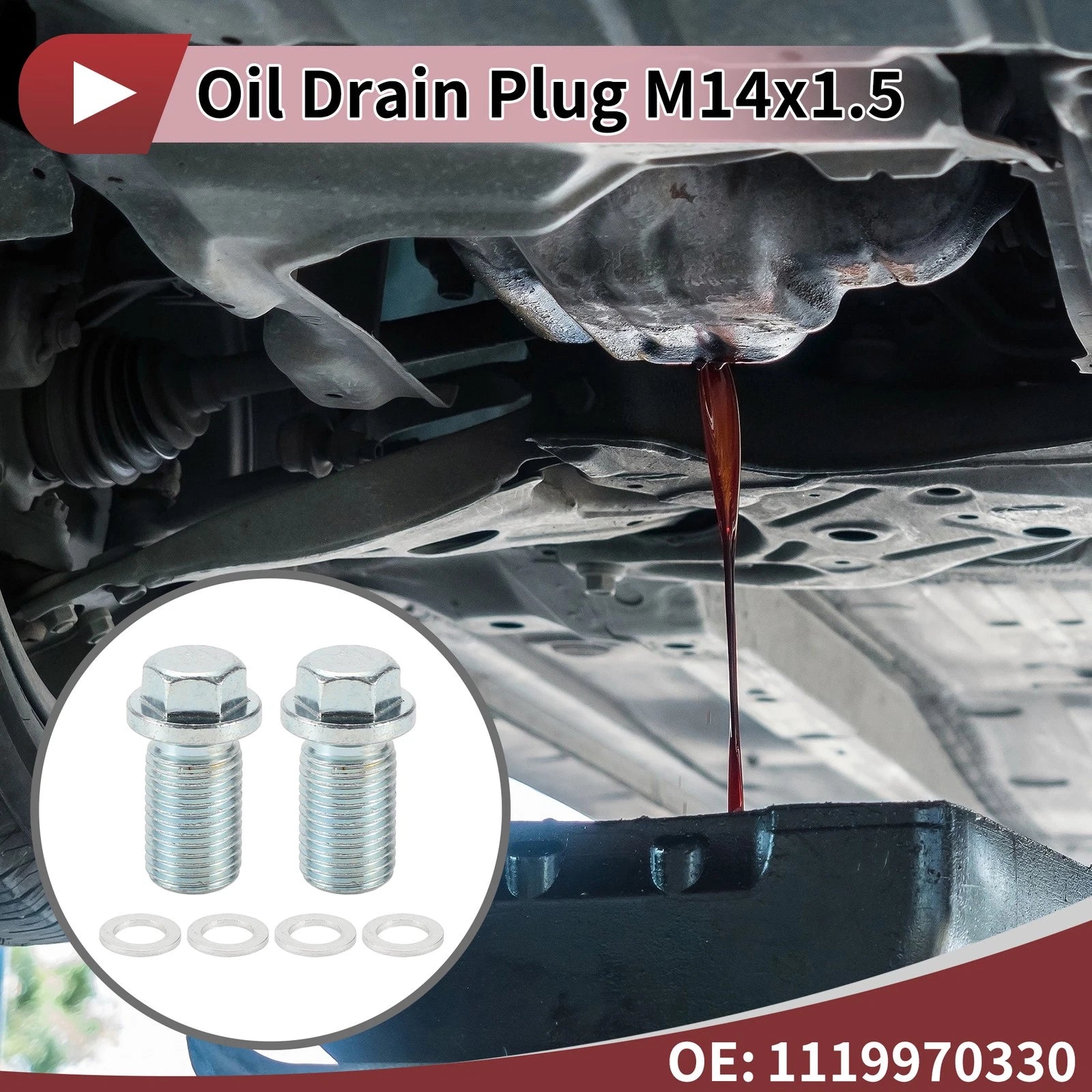 Oil Drain Plug Set for Mercedes-Benz Sprinter 2500 3500 (2010–2021)