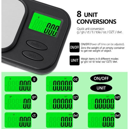 Jewelry Scale 500g Capacity 0.01g Accuracy Portable 10x6.5x2.3CM