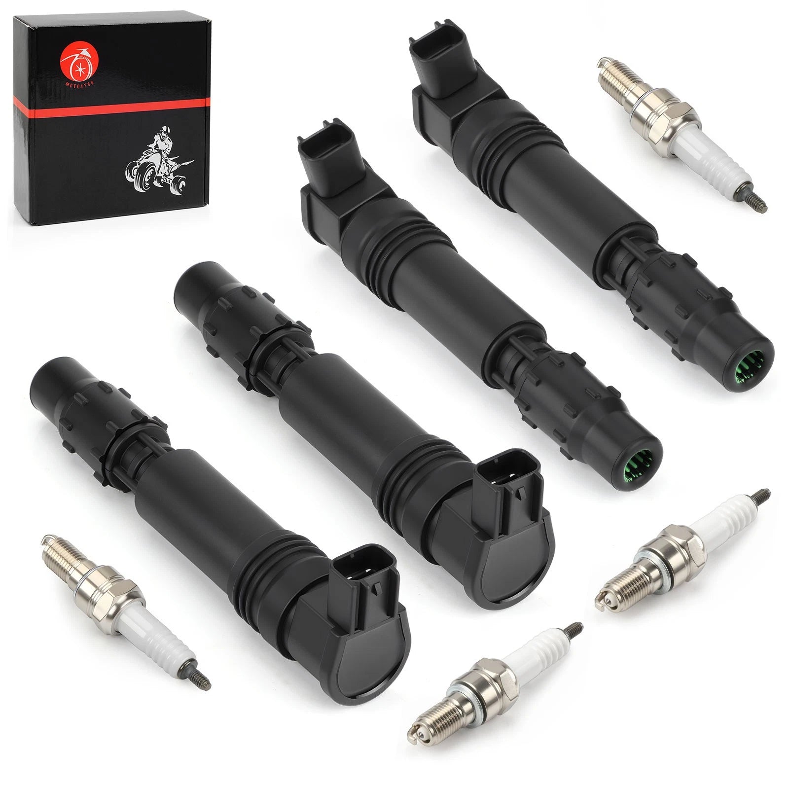 Set of 4 Ignition Coils for Honda CBR600F F4i CBR954RR (2001–2007) 30700-MBW-611