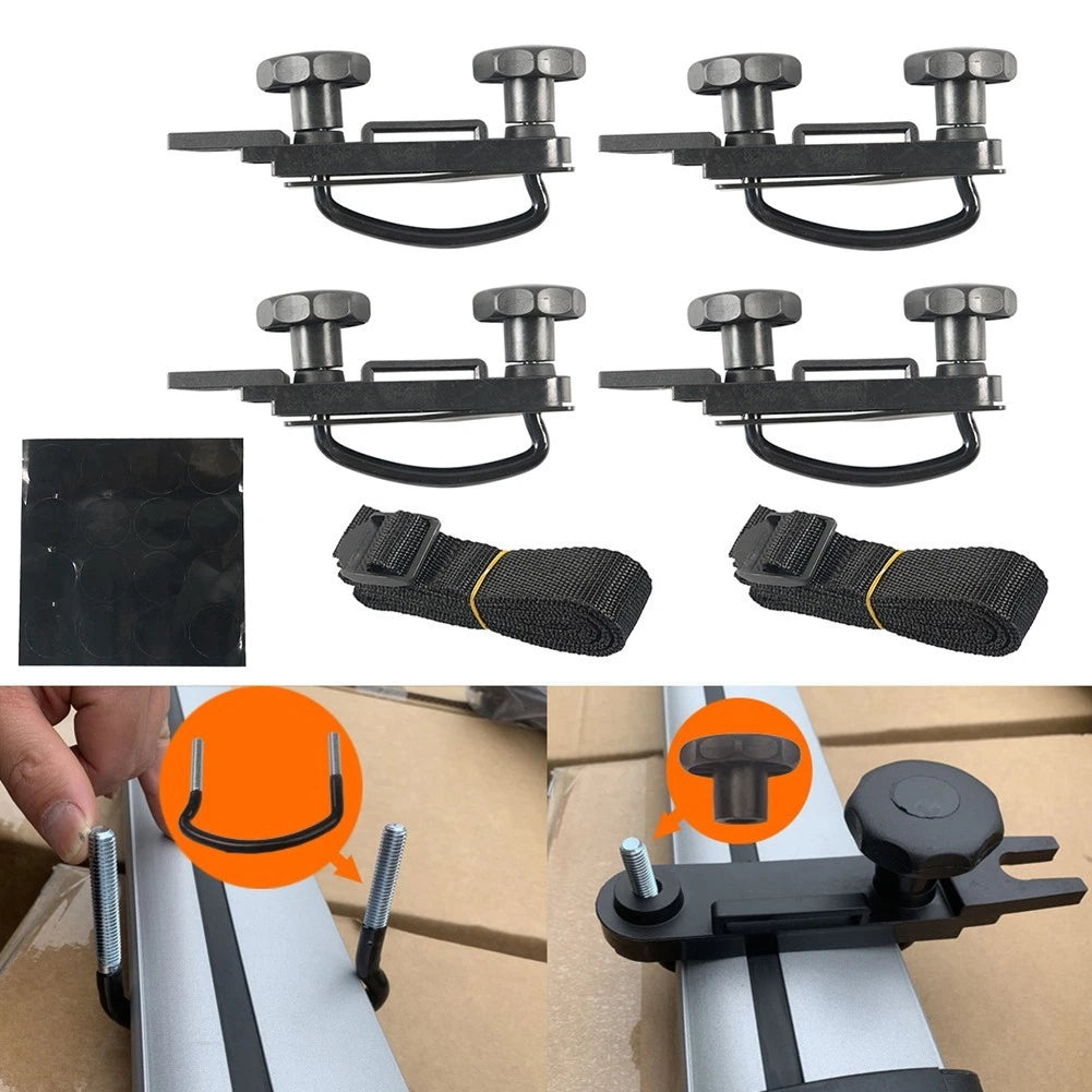 Set of 4 U-Bolt Clamps for Car Van Fitting (Outdoor Adventures)