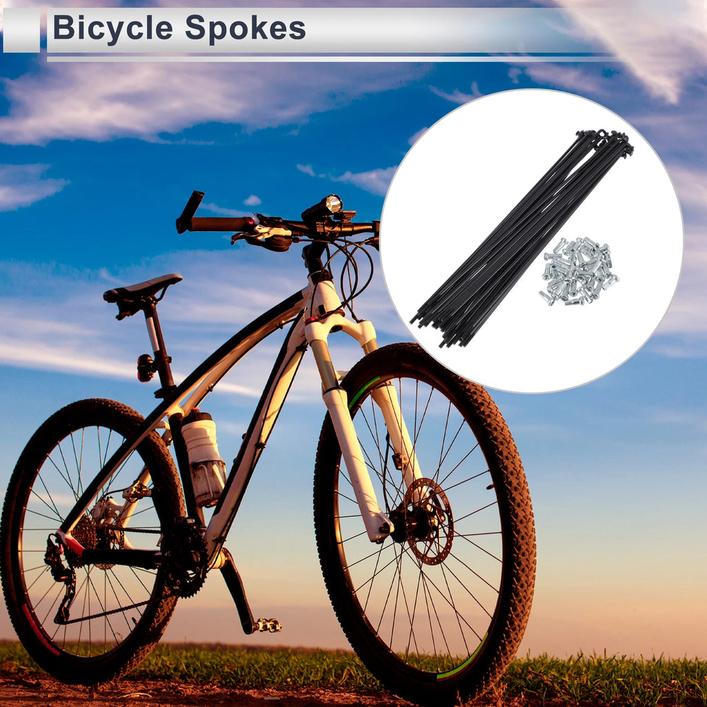 Bicycle Spokes Nipple Set Steel 45 Black for Universal (2001–2010)