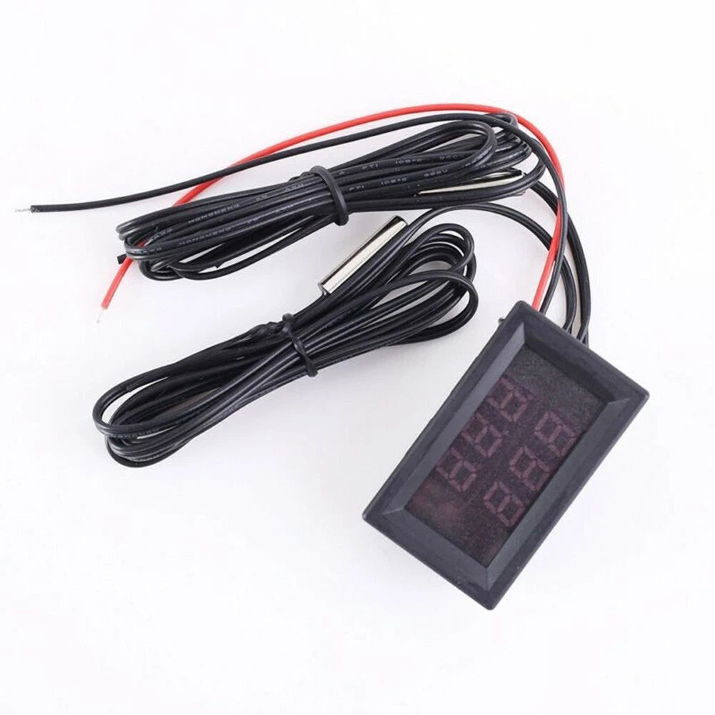 LED Dual Temperature Display Thermometer with Probe for Various Applications