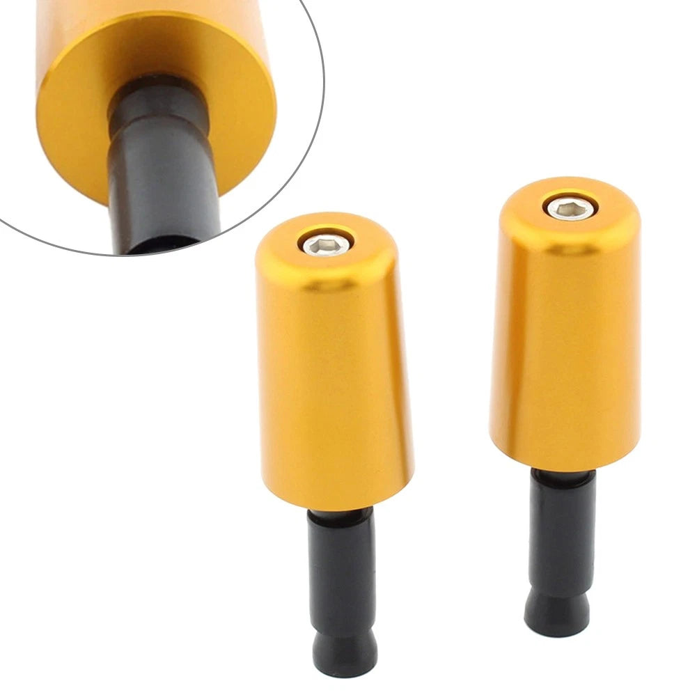 2X Handlebar Grips for Universal Motorcycle (50.8mm) - Gold