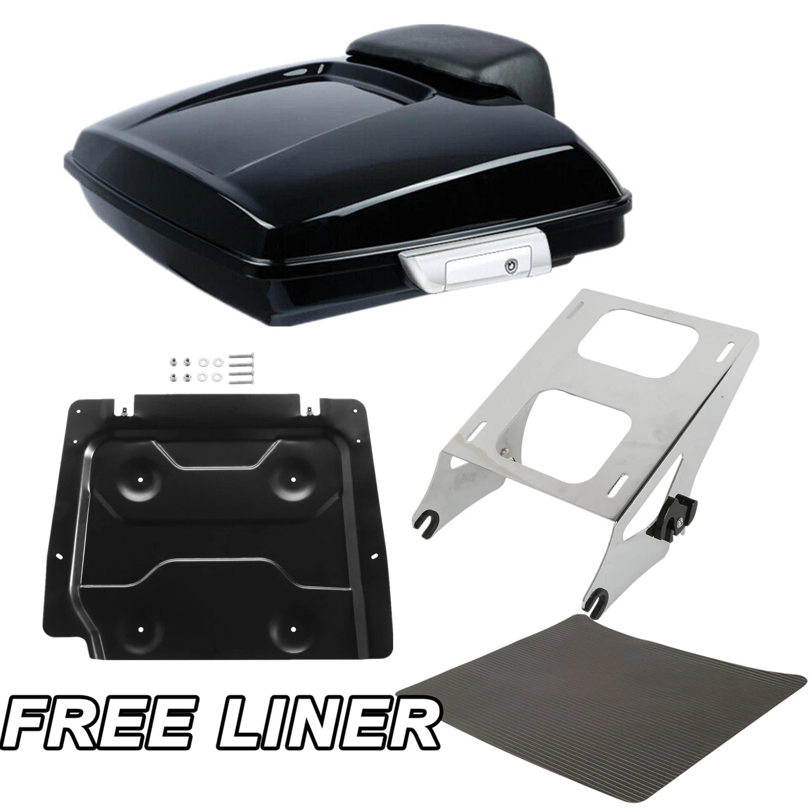 Razor Trunk Backrest Pad Mount Rack for Harley Touring Electra Glide (2014–2023)