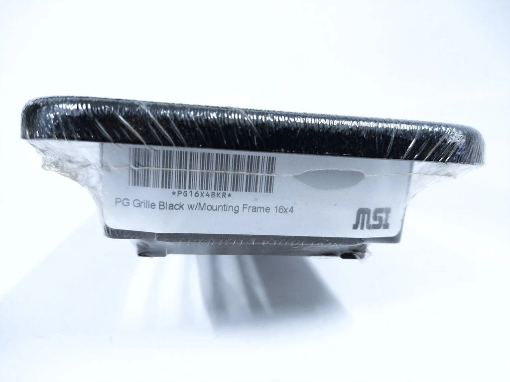MSI Marine PG16x4BKR Black PG Grill with Mounting Frame 16'' x 4''
