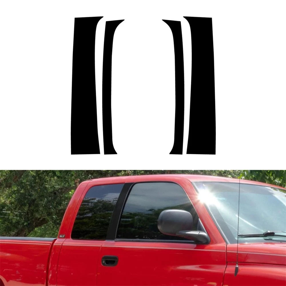 Set of 4 Outer Door Pillar Window Trim for Dodge Ram (1994–2001)